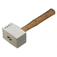 Paderno World Cuisine Meat Tenderizer with Wood Handle in Aluminium WCS4050